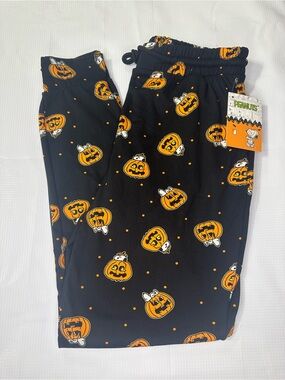 Peanuts Snoopy Pumpkin Halloween Women’s Size Medium Pajama Bottoms